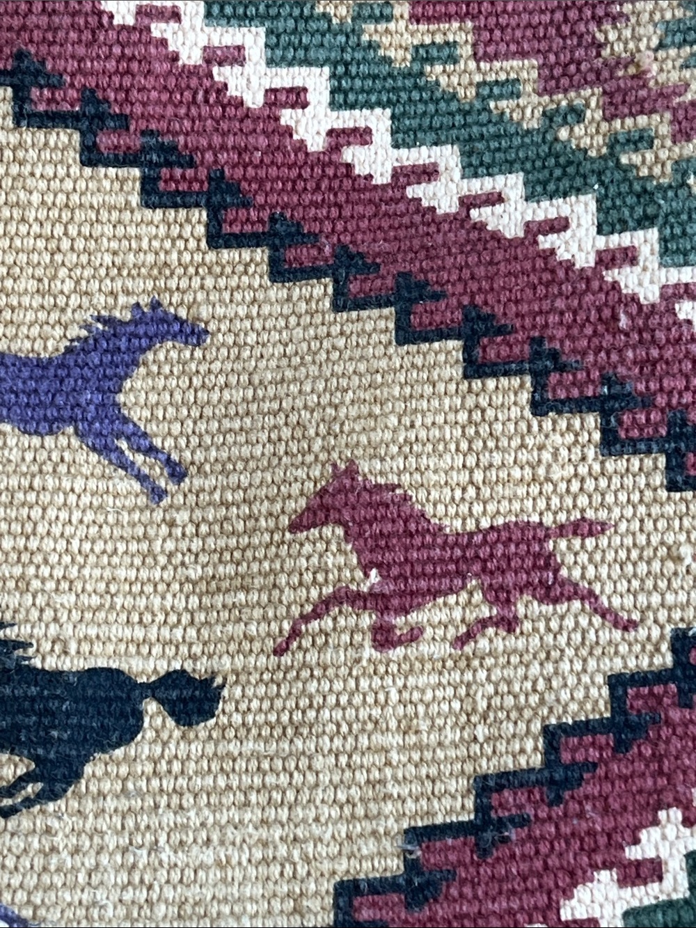 Horses Shoulder Bag Handwoven Western Zip Top El Paso Saddle Blanket Co - Picture 3 of 11